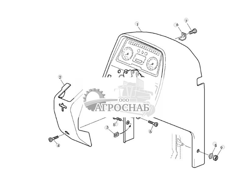 ПРИБОРНАЯ ПАНЕЛЬ  КОЖУХ (КАБИНА) - ST209235 244.jpg